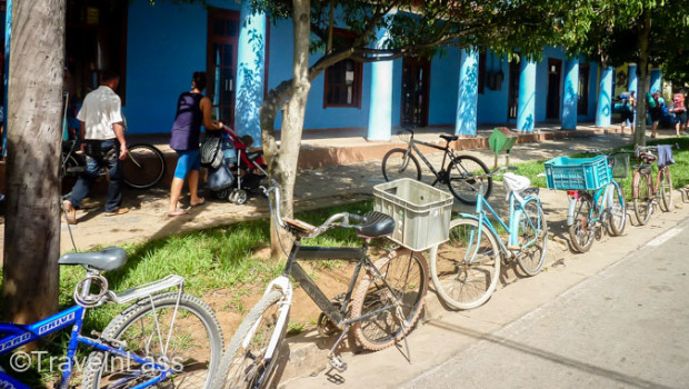 But the locals favored bicycles for their shopping