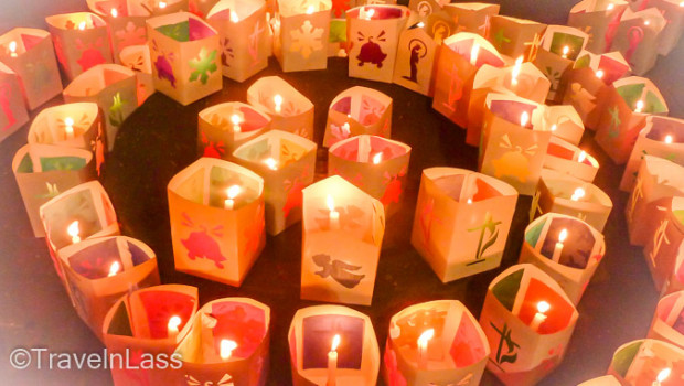 Colorful candlelit lanterns, Cuenca, Ecuador