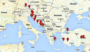 Map of my 6 week Balkan itinerary