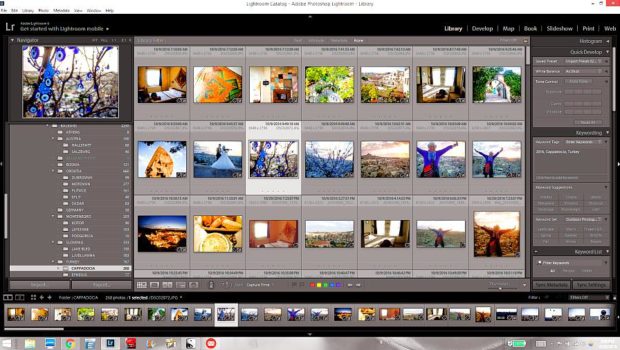 My (beloved) Adobe Lightroom 6 Library interface