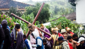 Good Friday Crucifiction procession in Jima, Ecuador