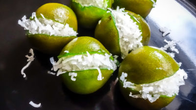 Frida-Kahlo-Mexican-Coconut-Stuffed-Limes (Coconut Stuffed Limes)