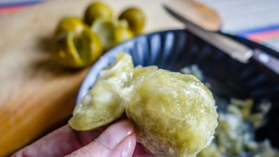 Step 2: Remove the #%&! pulp!!! (Coconut Stuffed Limes)