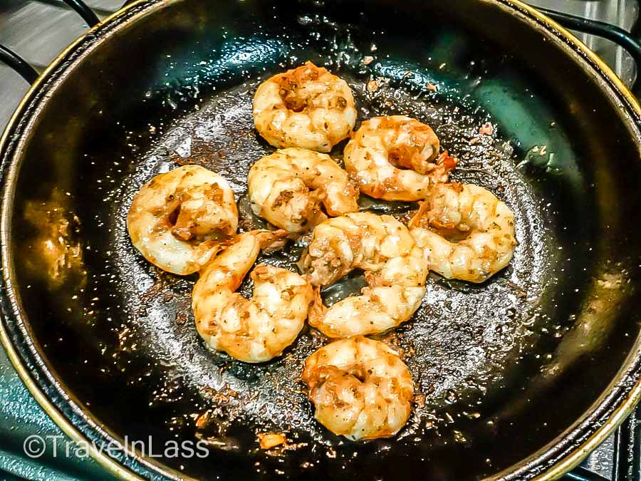 Sizzling spiced shrimp