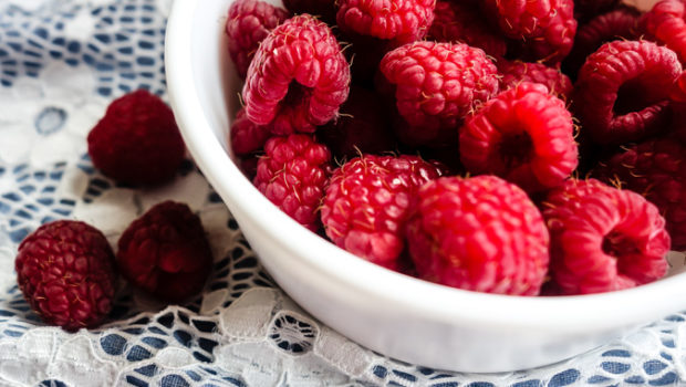 Fresh raspberries