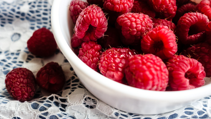 Fresh raspberries