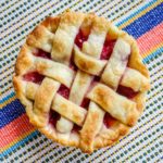 A tiny, lattice-topped fresh raspberry tart (Fresh Raspberry Tarts)