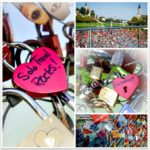 Hanging my own “Solo Travel Rocks!” lock on the famous Makartsteg “Love Lock” bridge in Salzburg, Austria. (Skipping Through The Balkans: #2 Austria)