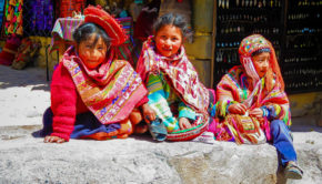Colorful children of Peru