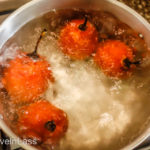 Briefly submerge the tomatillos in boiling water to aid in peeling them. (Easy “Ají de Tomate de Arbol” (Tree Tomato Salsa))
