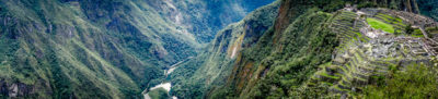 Panaroma looking dwon from Machu Picchu to the Urubamba River. (Machu Picchu Photos, Photos, Photos!)
