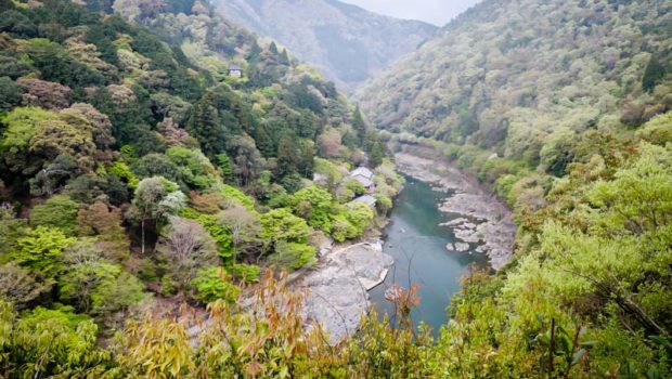 Arashiyama viewpoint, Kyoto, Japan