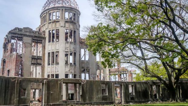 The Atomic Bomb Dome (Genbaku Dome) at Hirshima.