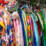 Chains of oragami paper cranes, Children’s Peace Memorial, Hiroshima, Japan (Japan Adventures: Hiroshima and Miyajima)