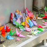 More than 10 million colorful oragami paper cranes are offered each year at the Children’s Peace Memorial, Hiroshima, Japan (Japan Adventures: Hiroshima and Miyajima)