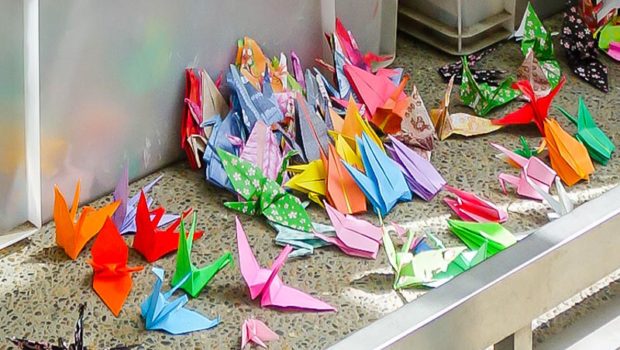 Inspired by a young girl that died of lukemia 10 years after the blast, more than 10 million oragami cranes are sent from around the World each year to the Children's Peace Memorial