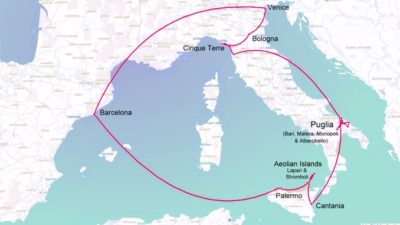 Travel Map of Spain and Italy (Spain and Italy by the Numbers…)