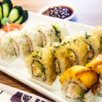 Sushi ZO sushi plate La Fllorest Quito (Quito Street Art)