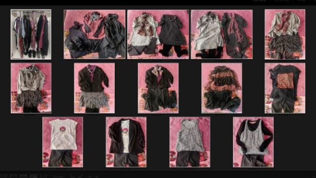 20+ different outfits - carry-on only