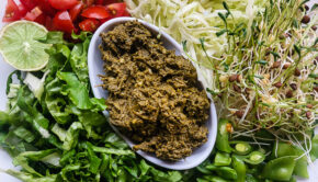 Homemade Burmese Fermented Tea Leaf Salad (lahpet thoke)