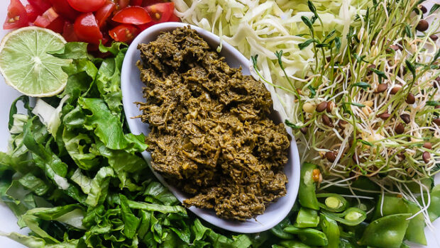 Homemade Burmese Fermented Tea Leaf Salad (lahpet thoke)